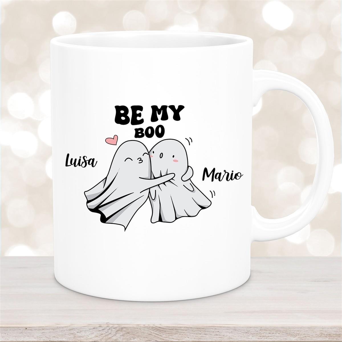 Tasse Liebe - BE MY BOO Valentinstag Wunschnamen Keramik personalisiert versch. Farben