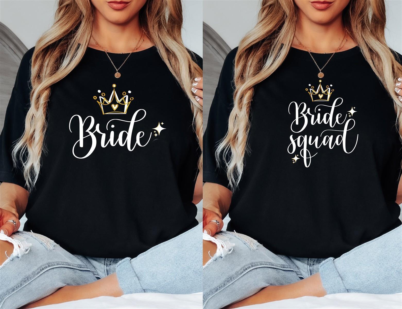 T-Shirt Bride & Bride-Squad 03– Damen-Shirt für den Junggesellinnenabschied