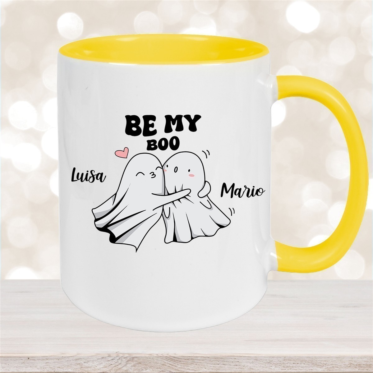 Tasse Liebe - BE MY BOO Valentinstag Wunschnamen Keramik personalisiert versch. Farben