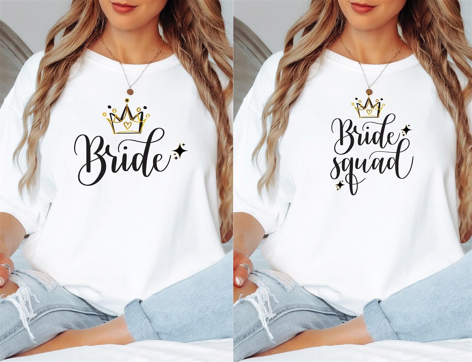 T-Shirt Bride & Bride-Squad 03– Damen-Shirt für den Junggesellinnenabschied