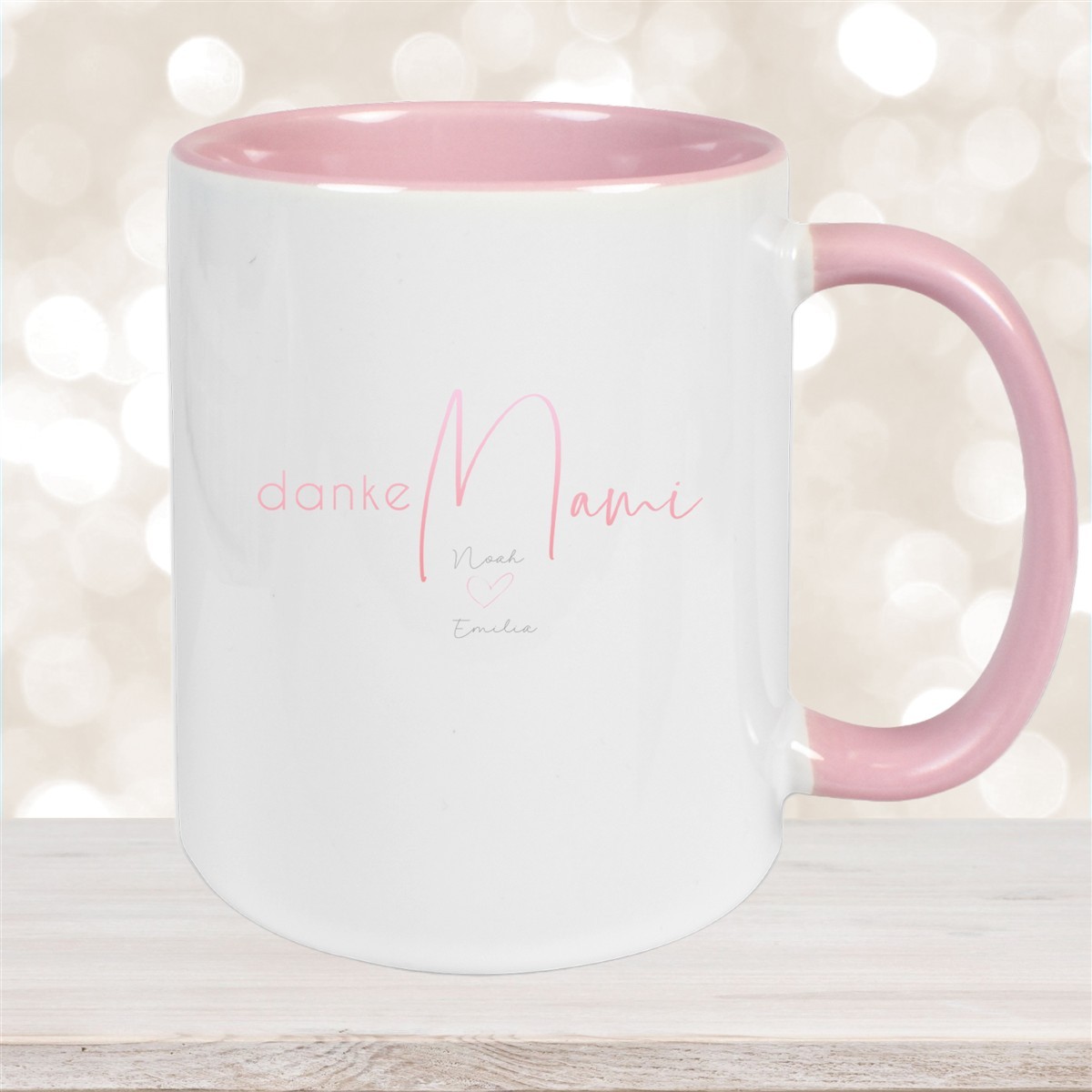 Tasse Muttertag #5 Wunschnamen Keramik Personalisiert Altrosa