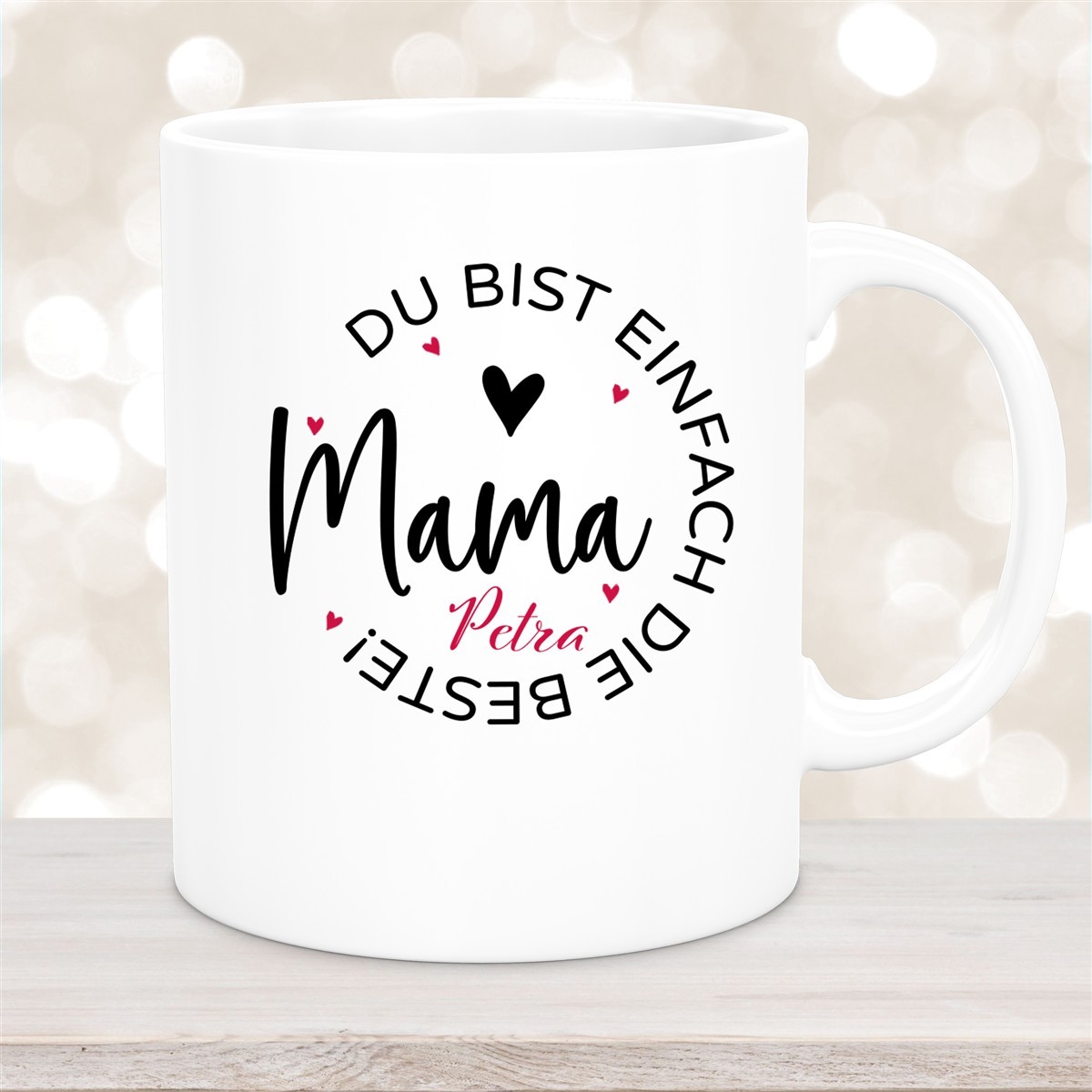 Tasse Muttertag #13 Wunschnamen Keramik Personalisiert Weiß