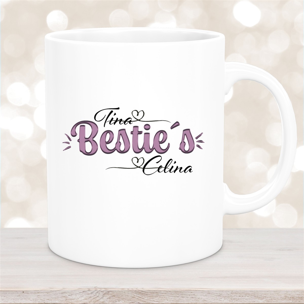 Tasse Wunschname Lieblings-Bestie #1 personalisiert Keramik Becher Weiß Tasse Wunschname Lieblings-Bestie #1 personalisiert Keramik Becher versch. Farben