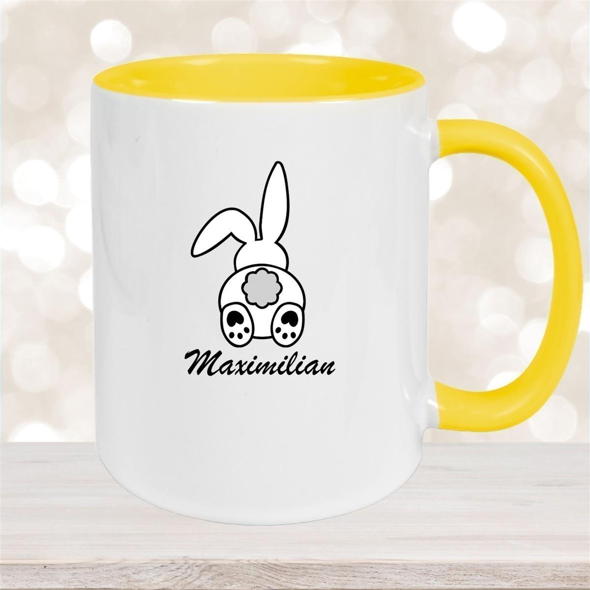 Tasse Ostern - Hase 4 Wunschnamen Keramik personalisiert versch. Farben