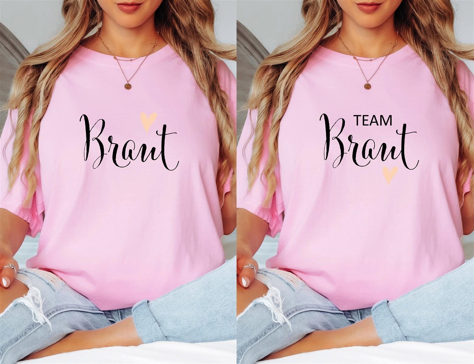 T-Shirt Braut & Team-Braut 05 Damen-Shirt für den Junggesellinnenabschied