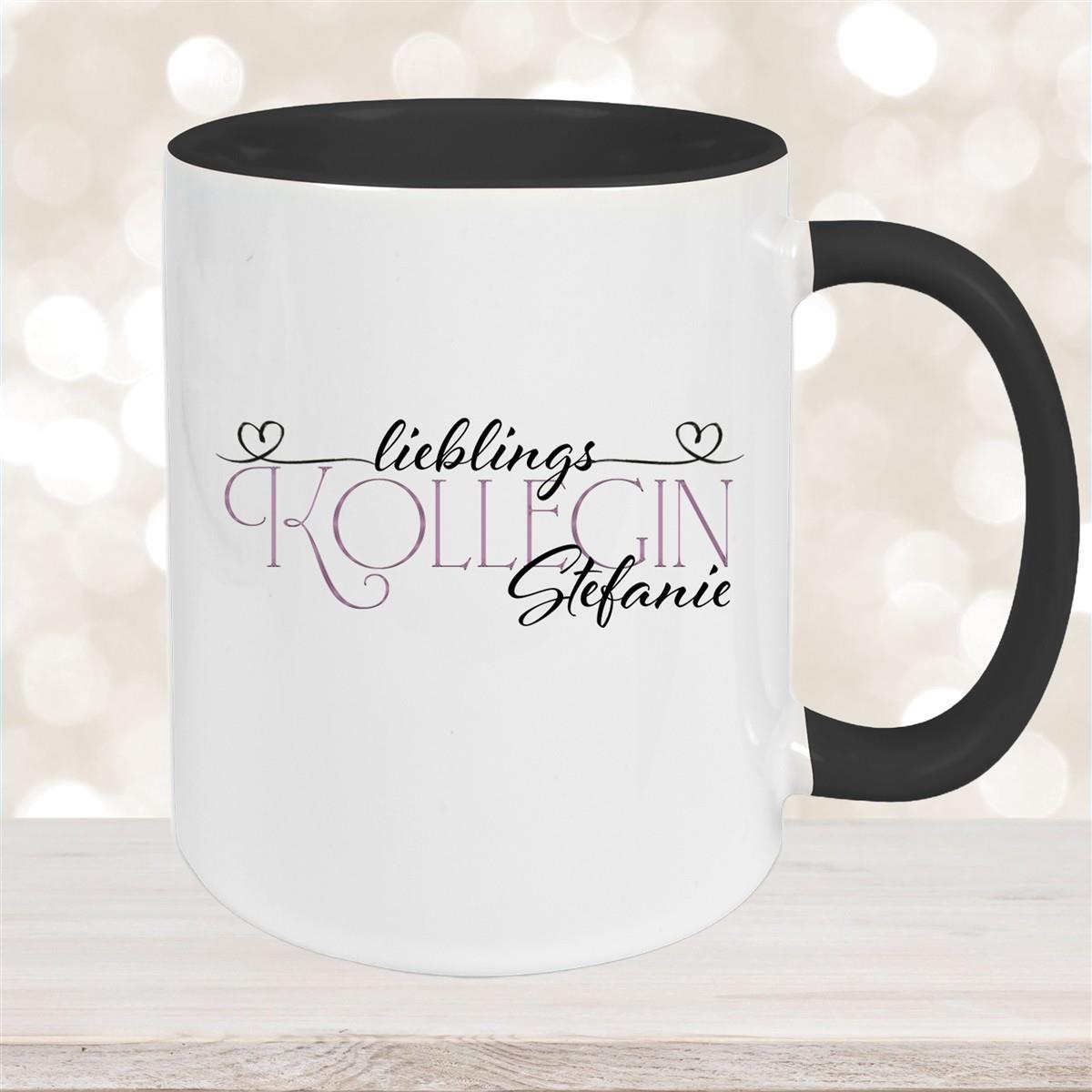 Tasse Wunschname Lieblings-Kollegin 1 personalisiert Keramik Becher versch. Farben