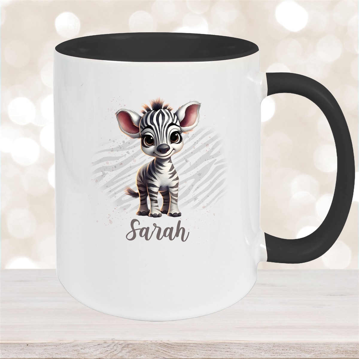 Tasse Wunschname Zebra #1 Keramik Kinderbecher versch. Farben