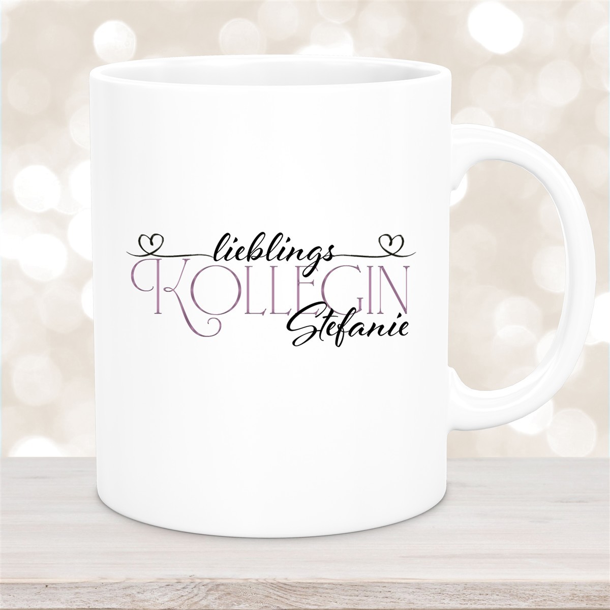Tasse Wunschname Lieblings-Kollegin #1 personalisiert Keramik Becher Weiß