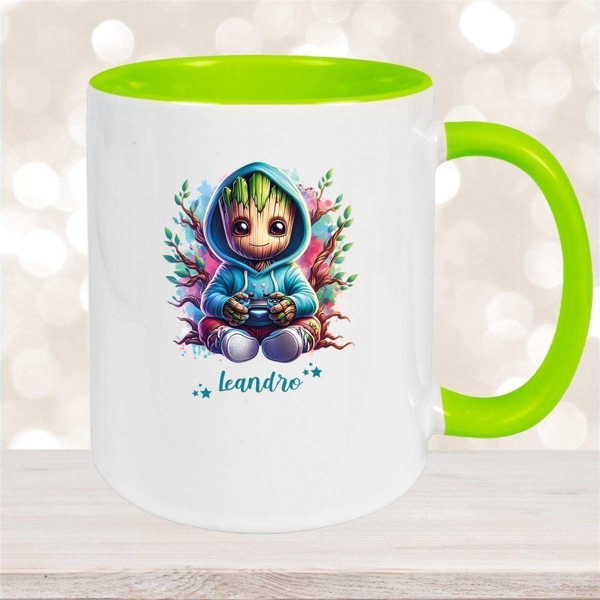 Tasse Wunschname Baby-Groot 6 Keramik Kinderbecher personalisiert versch. Farben