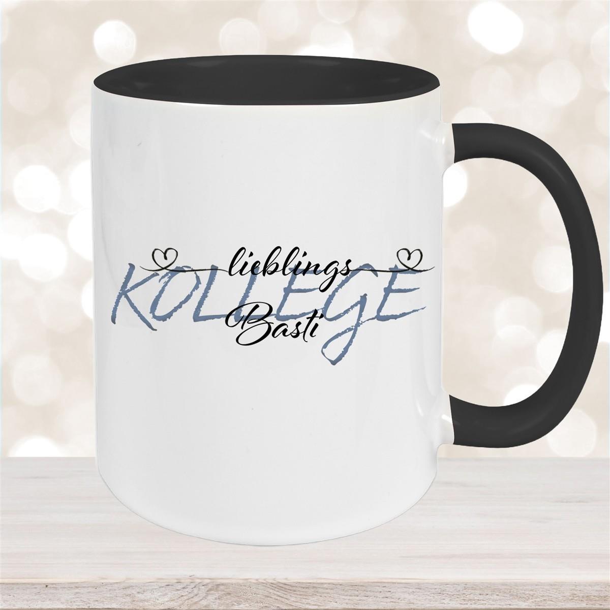 Tasse Wunschname Lieblings-Kollege 2 personalisiert Keramik Becher versch. Farben