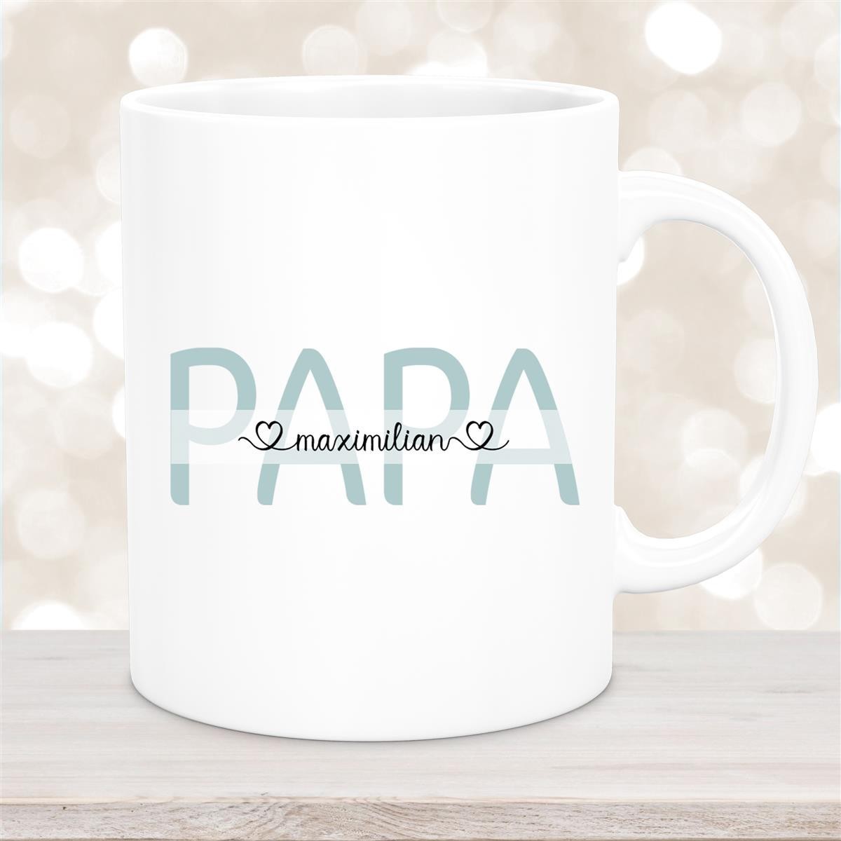 Tasse Vatertag #1 Wunschnamen Keramik Personalisiert Weiß Tasse Vatertag #1 Wunschnamen Keramik Personalisiert Weiß