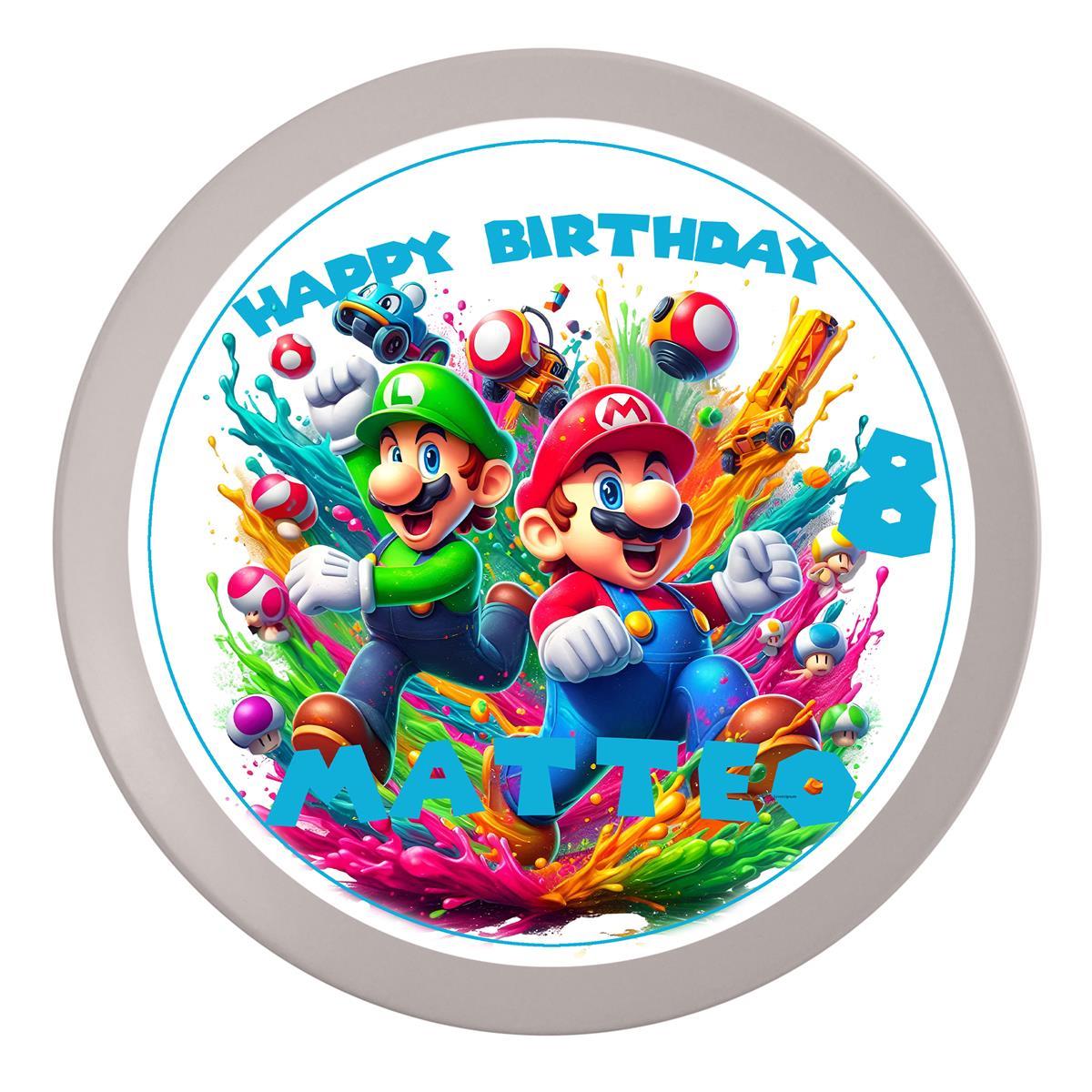 Tortenaufleger Geburtstag Super-Mario 3 – Magische Kuchendekoration für Kindergeburtstage