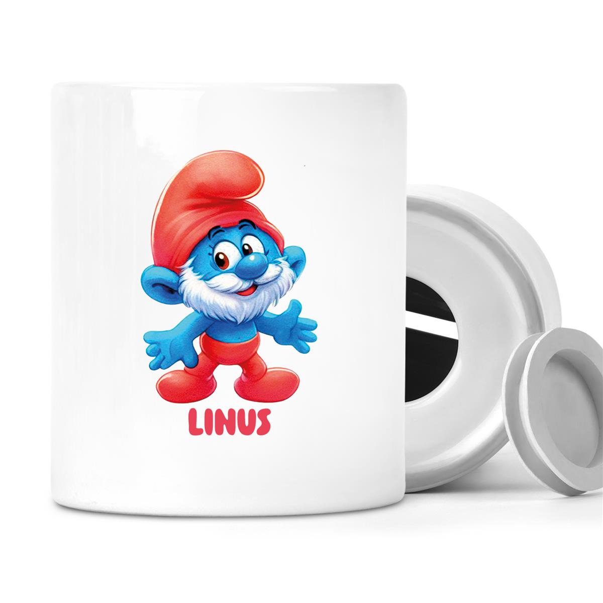 Spardose Schlumpf 4 Wunschname personalisiert