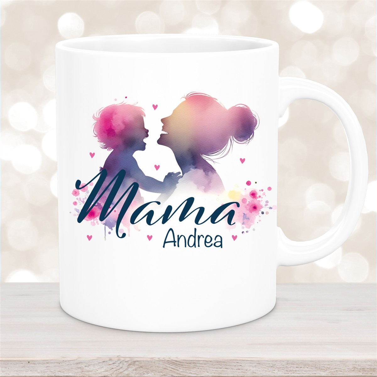 Tasse Muttertag #11 Wunschnamen Keramik Personalisiert Weiß