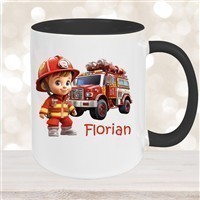 Tasse Wunschname Feuerwehr 2 Keramik Kinderbecher versch. Farben
