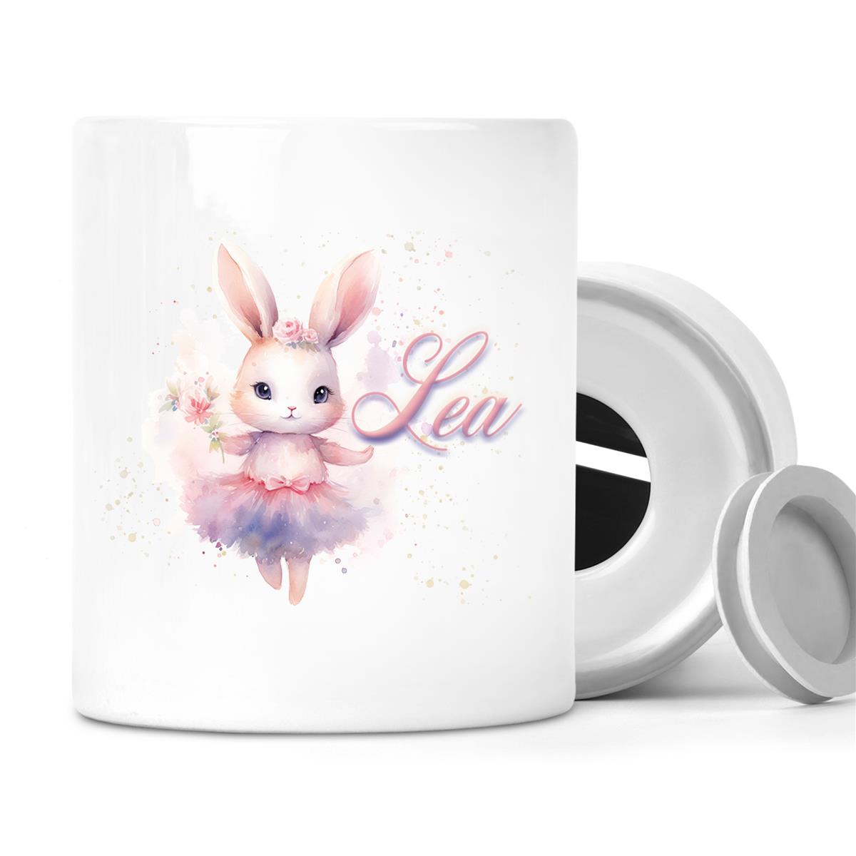 Spardose mit Wunschname Ballerina #4 personalisiert