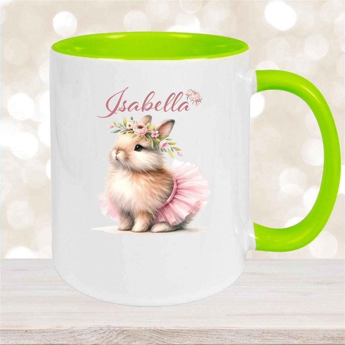 Tasse Ostern - Hase 9 Wunschnamen Keramik personalisiert versch. Farben