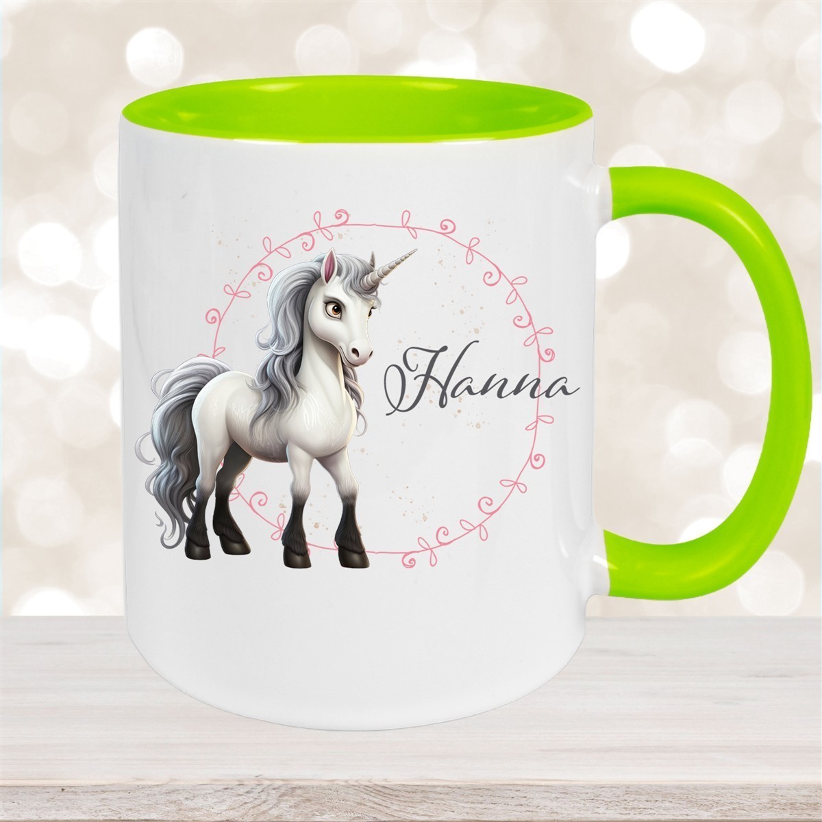 Tasse Einhorn #6 Wunschname Keramik Kinderbecher personalisiert versch. Farben