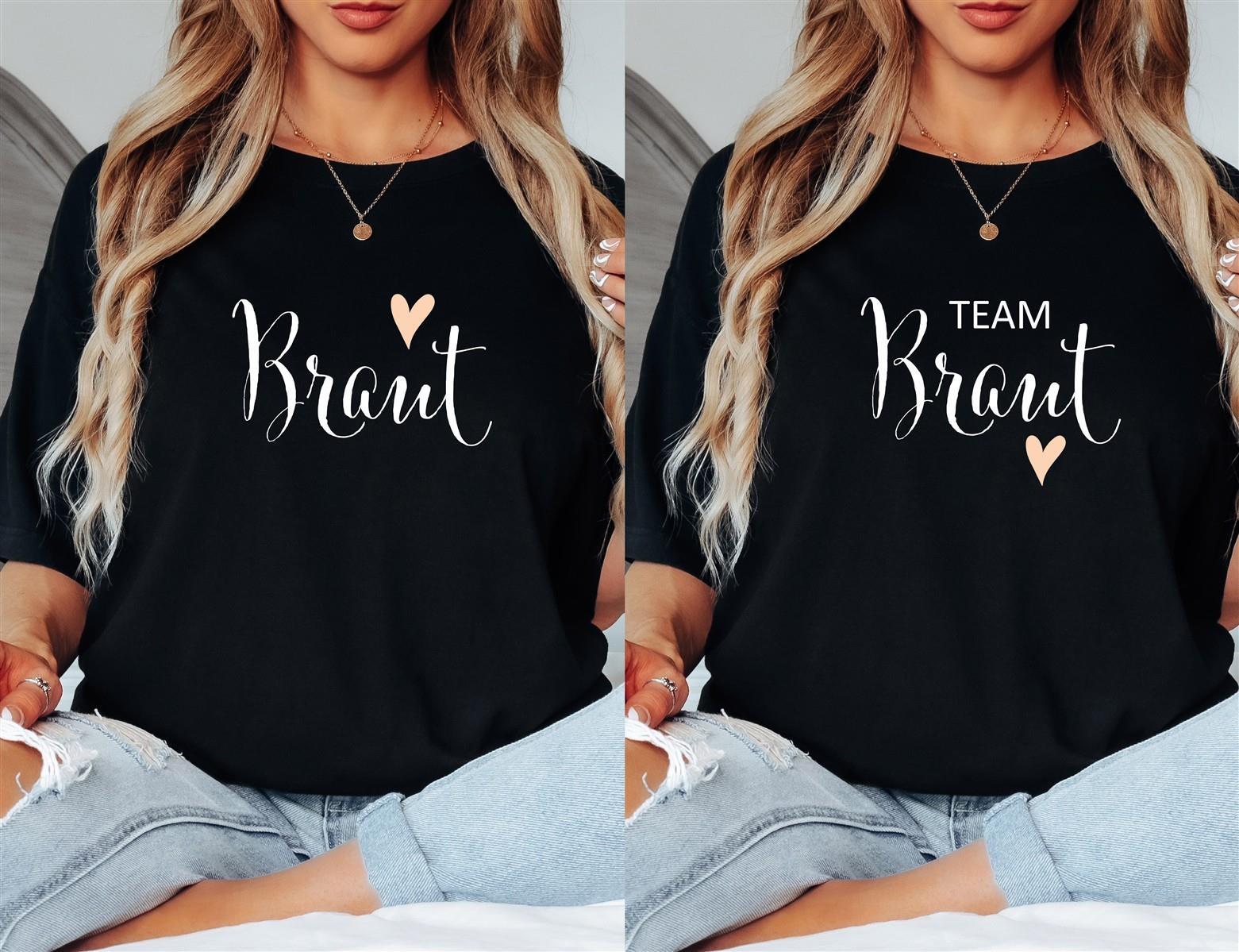 T-Shirt Braut & Team-Braut 05 Damen-Shirt für den Junggesellinnenabschied