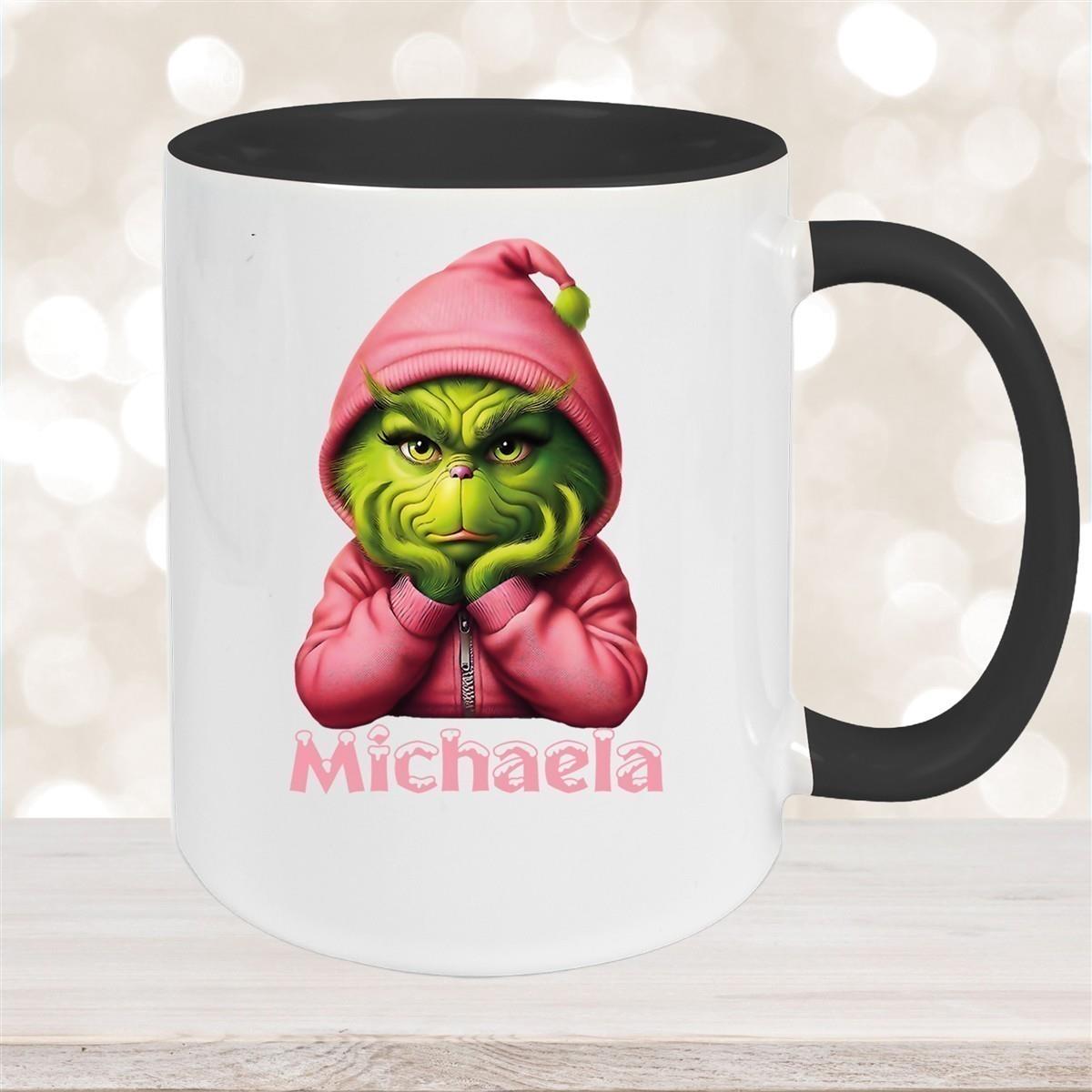 Tasse Wunschname Weihnachten Grinch 10 Keramik Kinderbecher versch. Farben