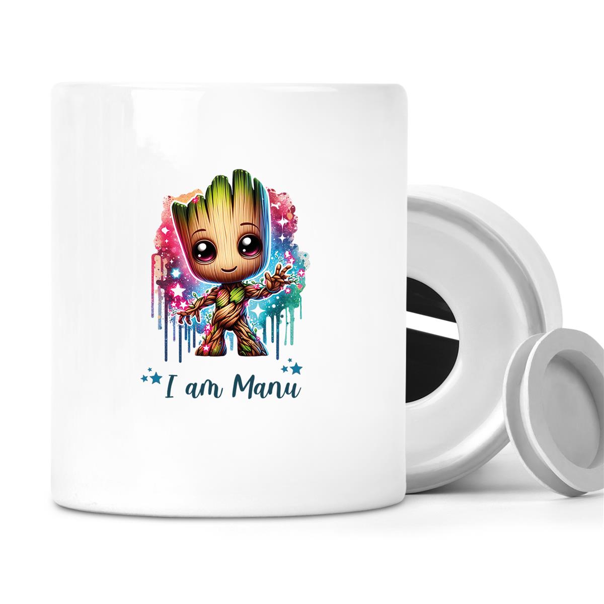 Spardose mit Wunschname Baby-Groot #5 personalisiert