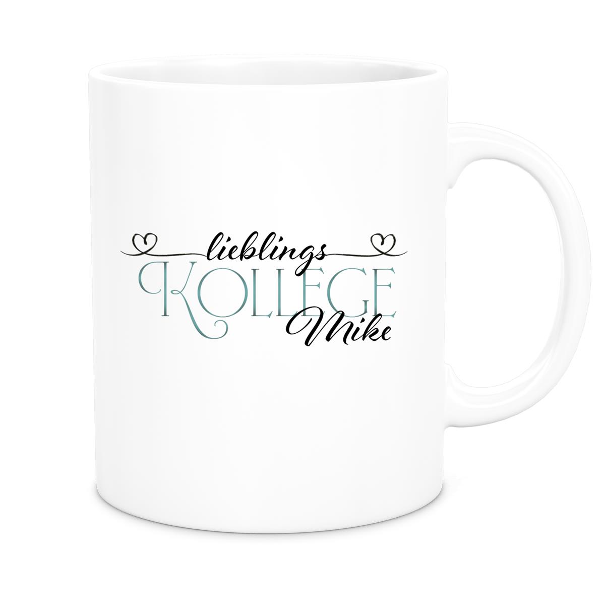 Tasse Wunschname Lieblings-Kollege 1 personalisiert Keramik Becher versch. Farben