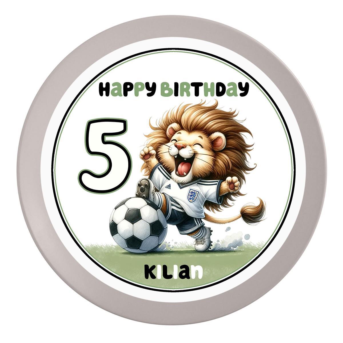 Tortenaufleger Geburtstag Fußball 12 Personalisiert Name & Zahl (20cm) Fondant Papier