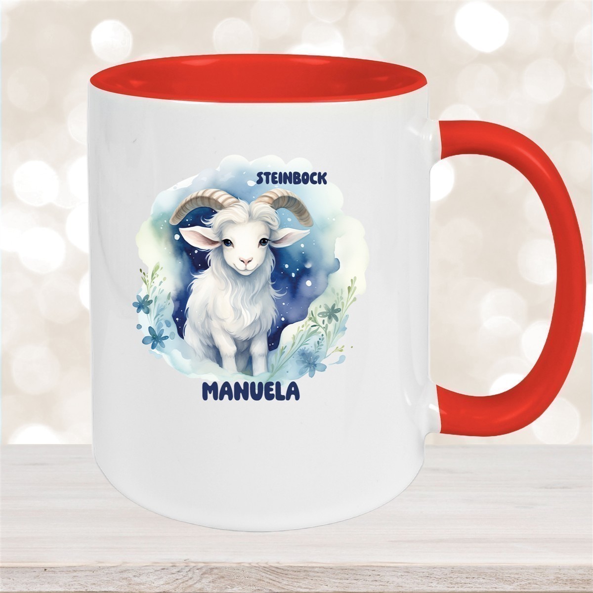 Tasse Sternzeichen Kinder Steinbock #1 Wunschname Keramik Kinderbecher personalisiert versch. Farben
