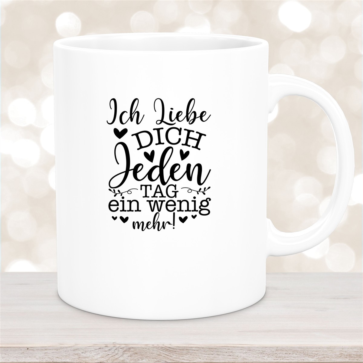 Tasse Spruch Valentinstag #17 Keramik versch. Farben Weiß
