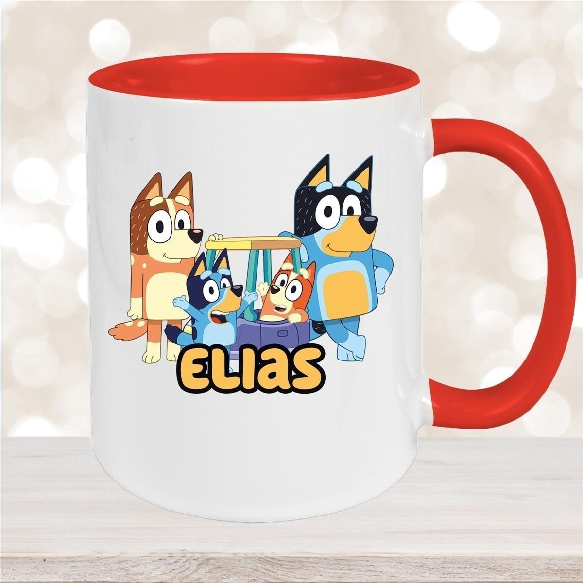 Tasse Bluey #2 Wunschname Keramik Kinderbecher personalisiert versch. Farben