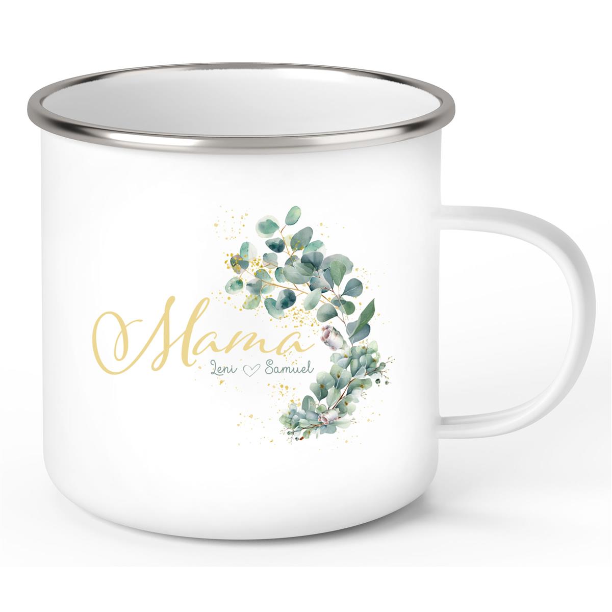 Tasse Muttertag 8 Wunschnamen Emaille Personalisiert