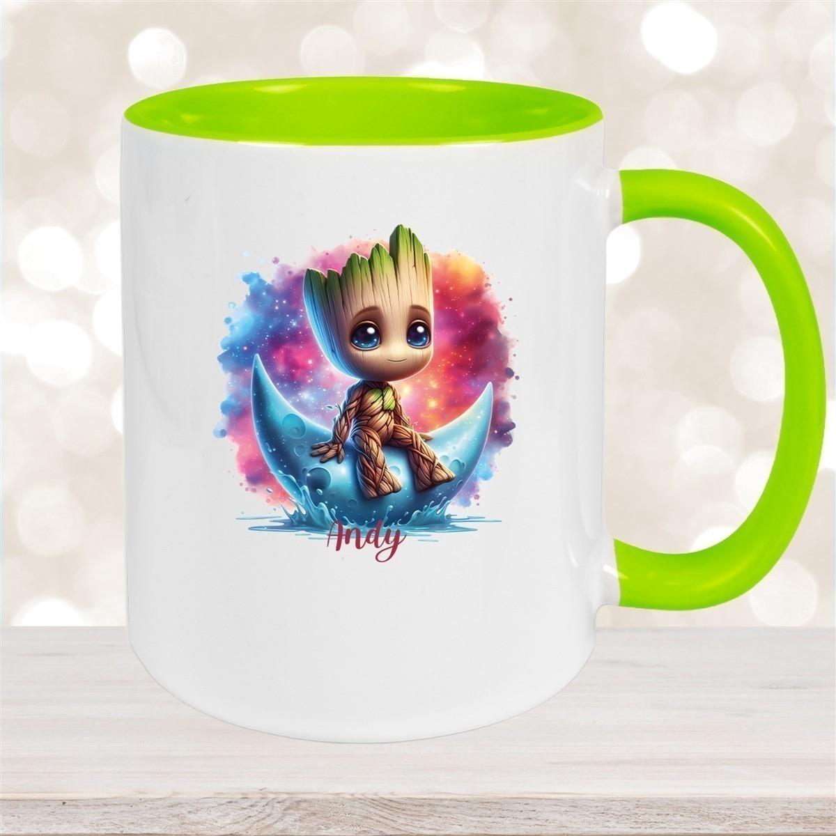 Tasse Wunschname Baby-Groot 7 Keramik Kinderbecher personalisiert versch. Farben