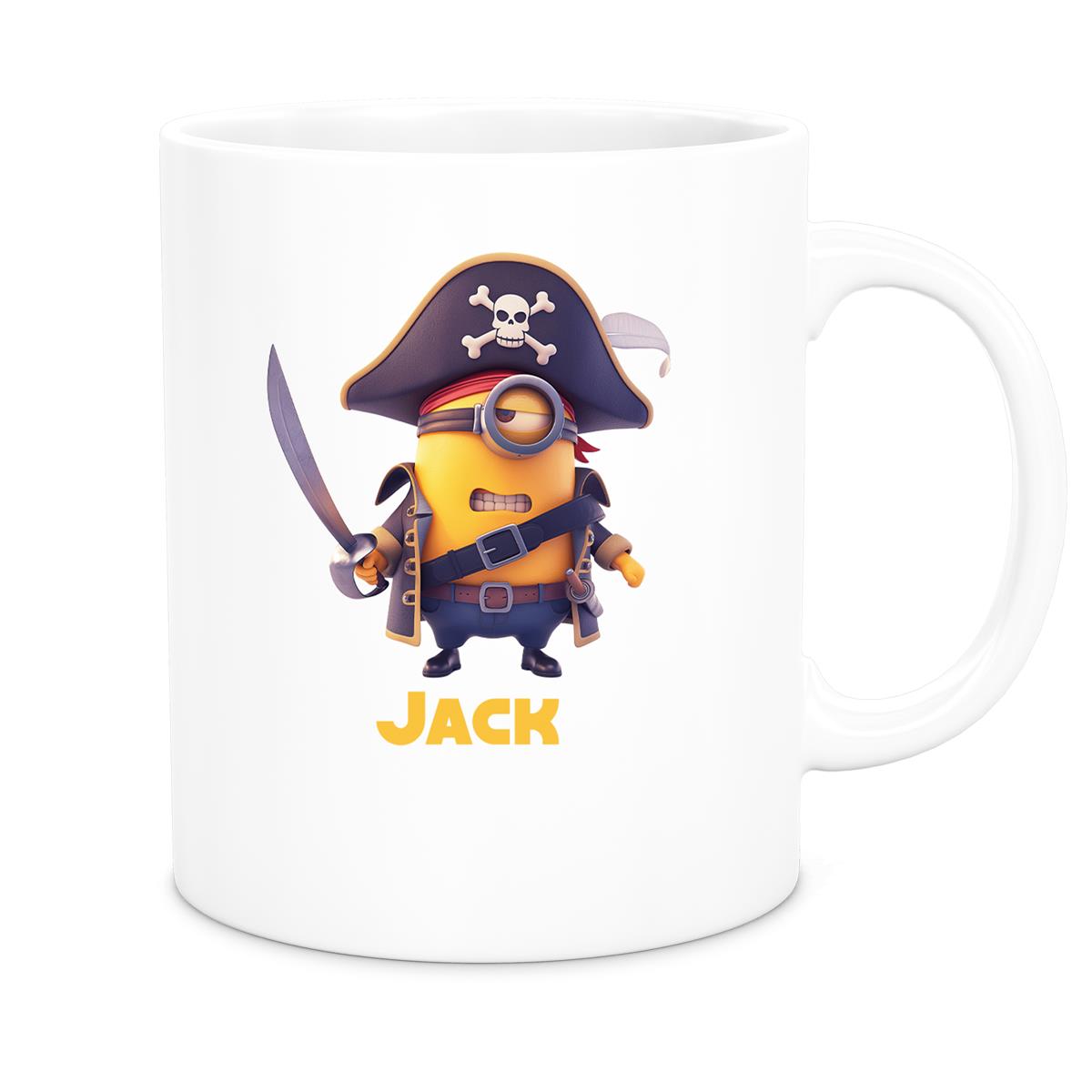 Tasse Minions Kinder Minion 1 Pirat Wunschname Keramik Kinderbecher personalisiert versch. Farben