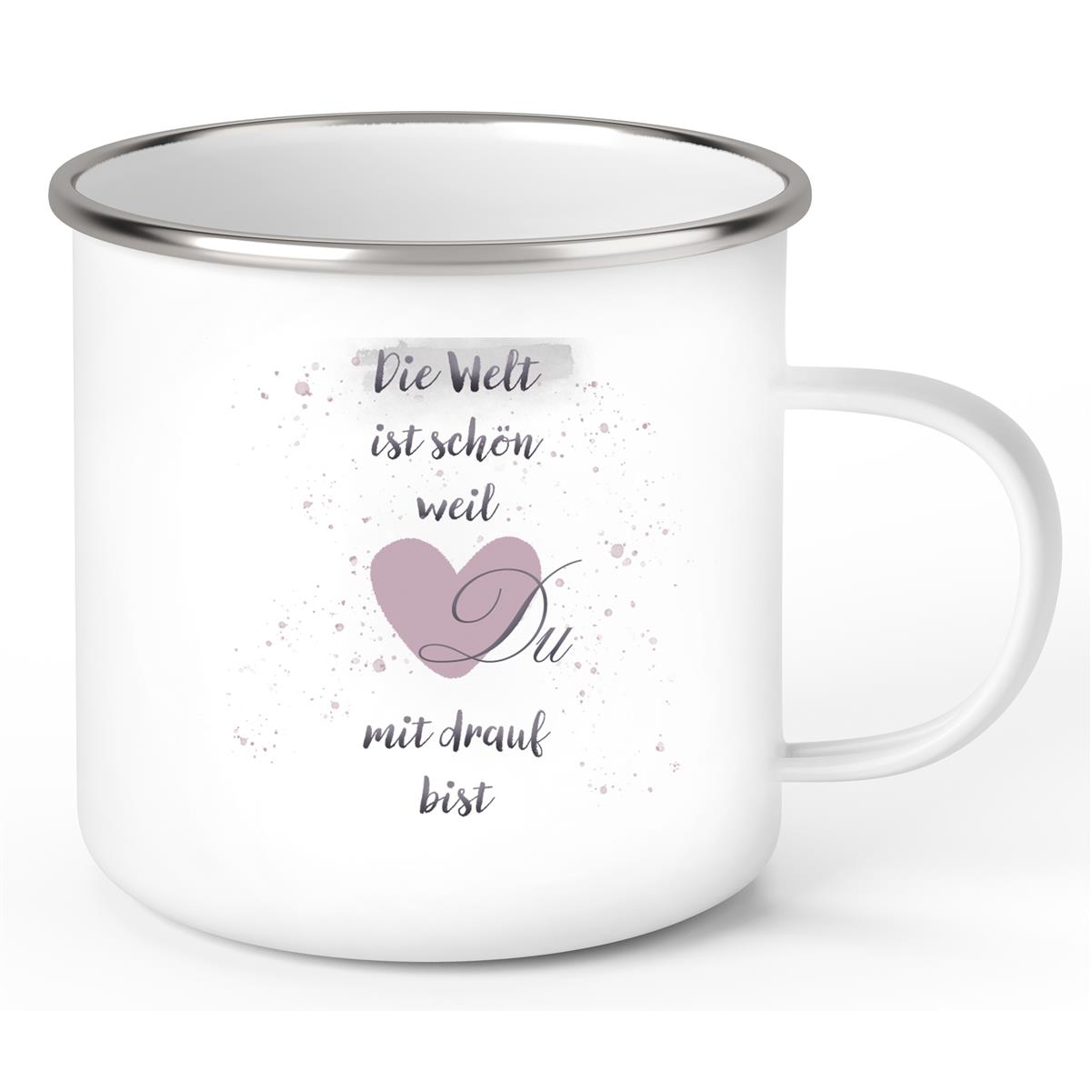 Tasse Freundschaft Liebe 2 Emaille