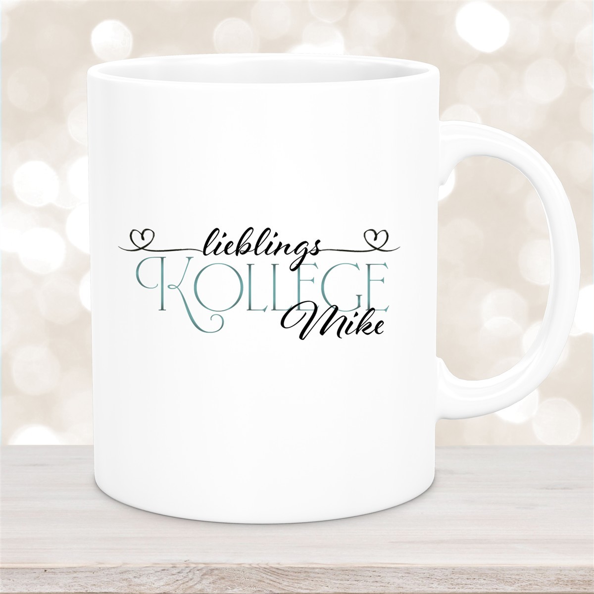 Tasse Wunschname Lieblings-Kollege #1 personalisiert Keramik Becher Weiß