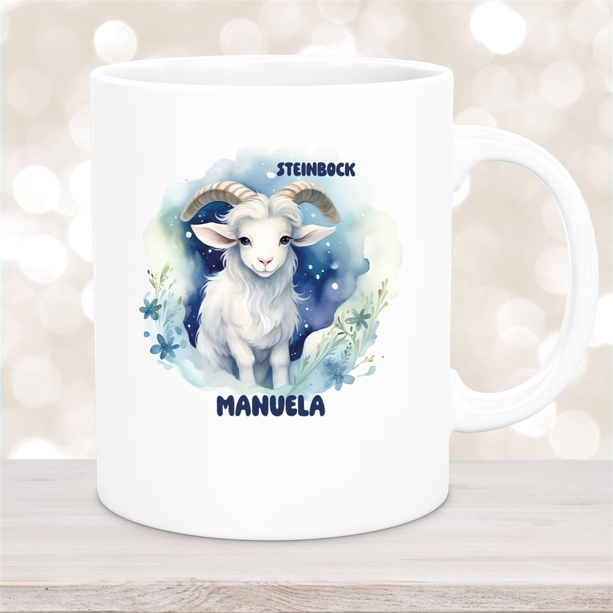 Tasse Sternzeichen Kinder Steinbock #1 Wunschname Keramik Kinderbecher personalisiert versch. Farben