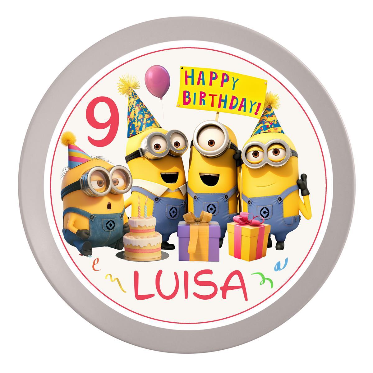 Tortenaufleger Geburtstag Minions 5 – Magische Kuchendekoration für Kindergeburtstage