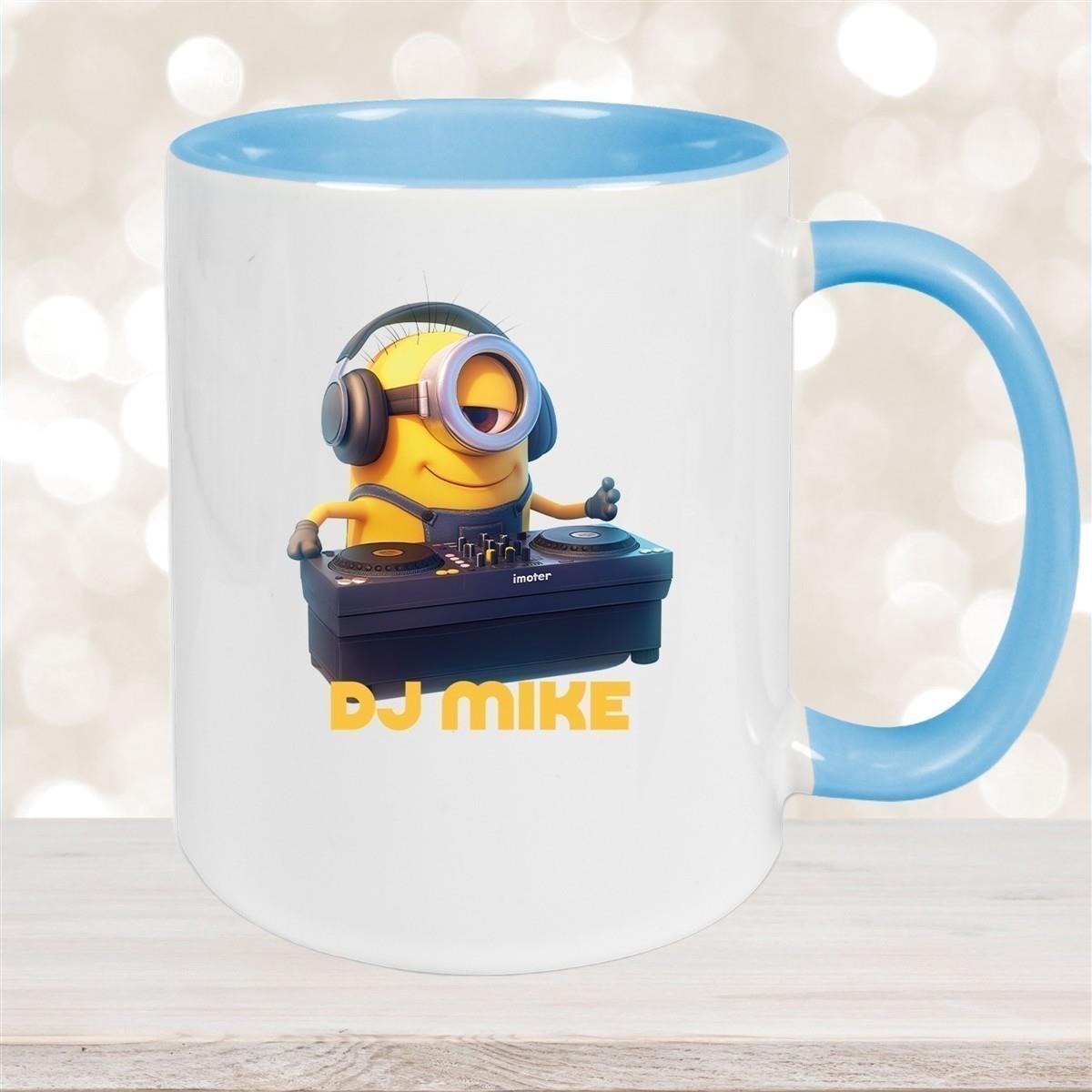 Tasse Minions Kinder Minion 9 DJ Wunschname Keramik Kinderbecher personalisiert versch. Farben