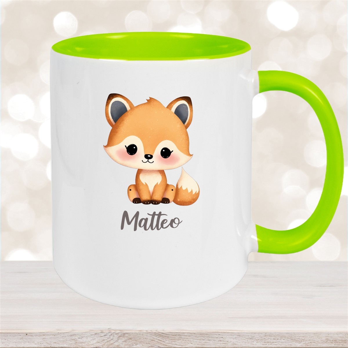 Tasse Wunschname Fuchs #1 Keramik Kinderbecher