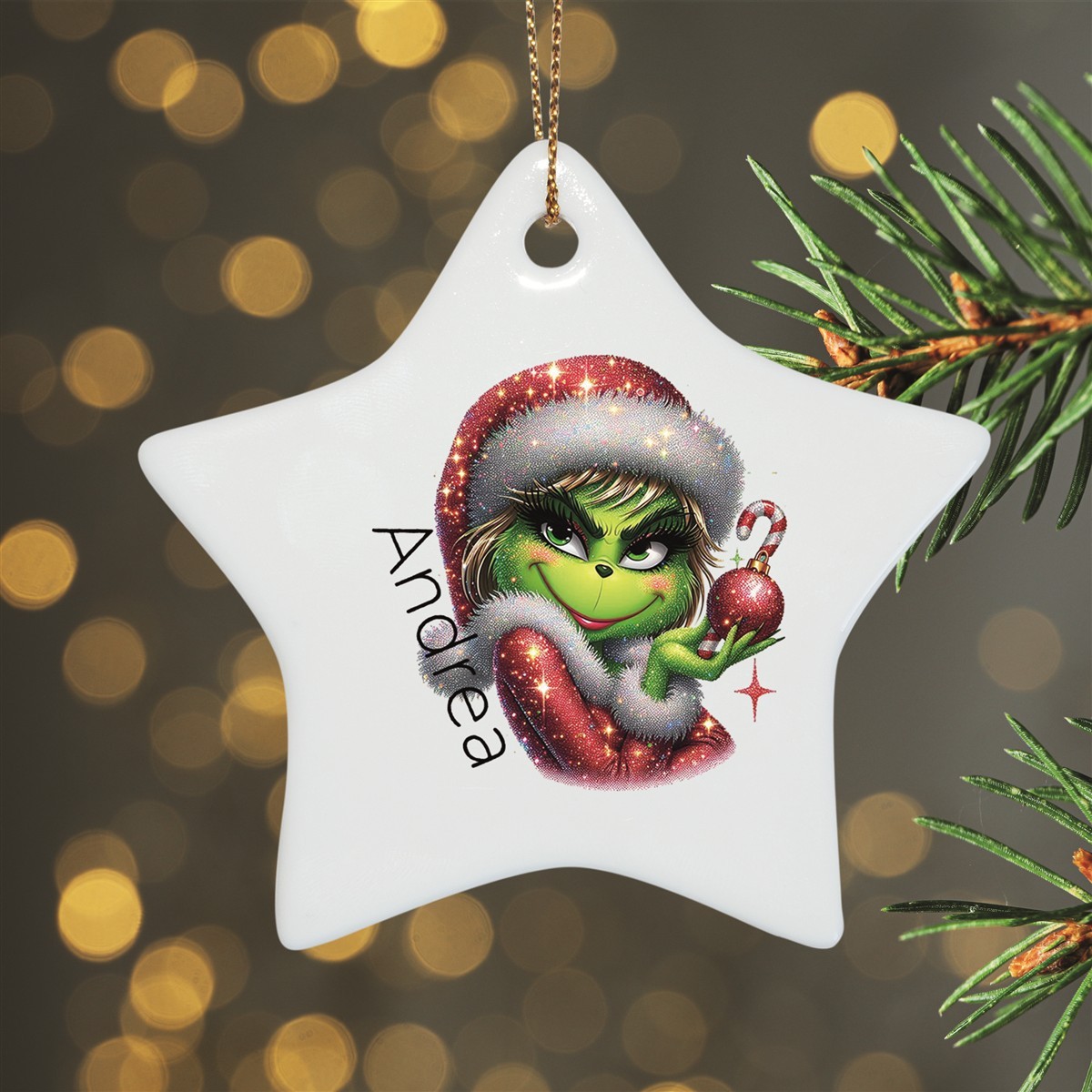 Christbaumanhänger Weihnachten Lady - Grinch #3 Ornament Christbaumschmuck versch. Formen