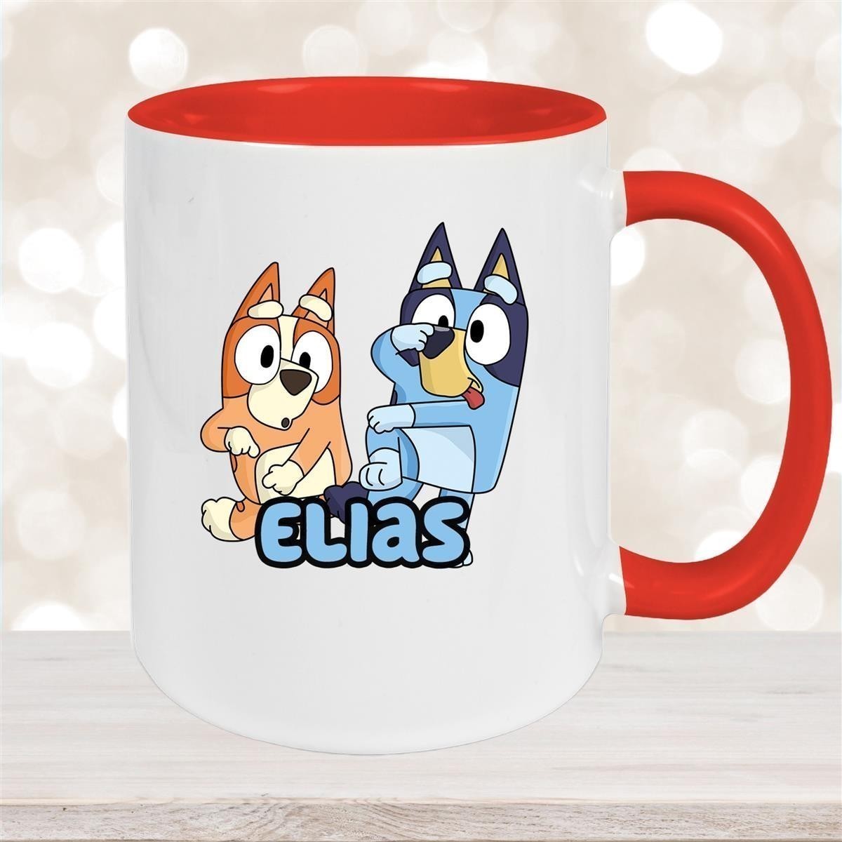 Tasse Bluey #3 Wunschname Keramik Kinderbecher personalisiert versch. Farben