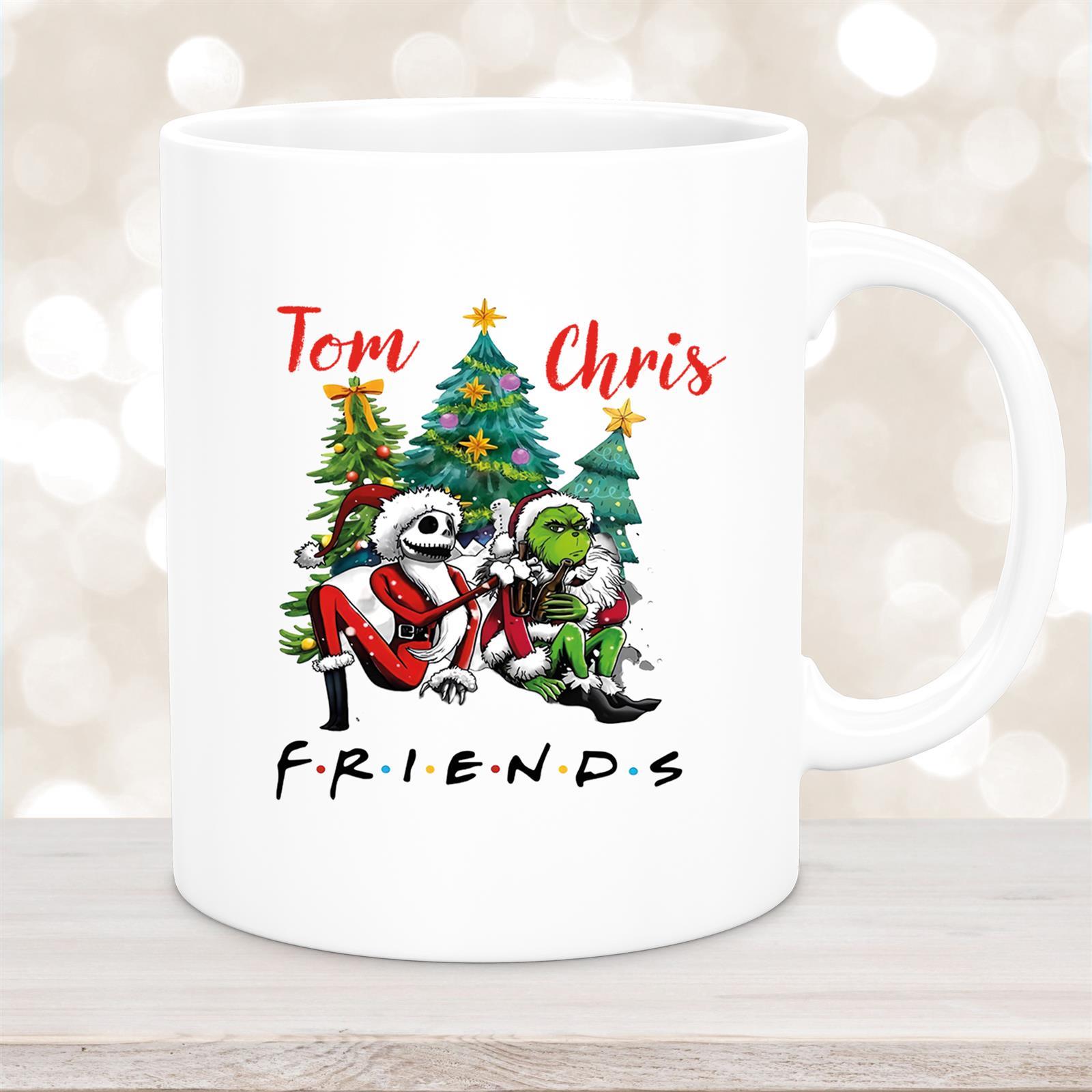 Tasse Wunschname Weihnachten Grinch Jack #6 Keramik Becher Weiß