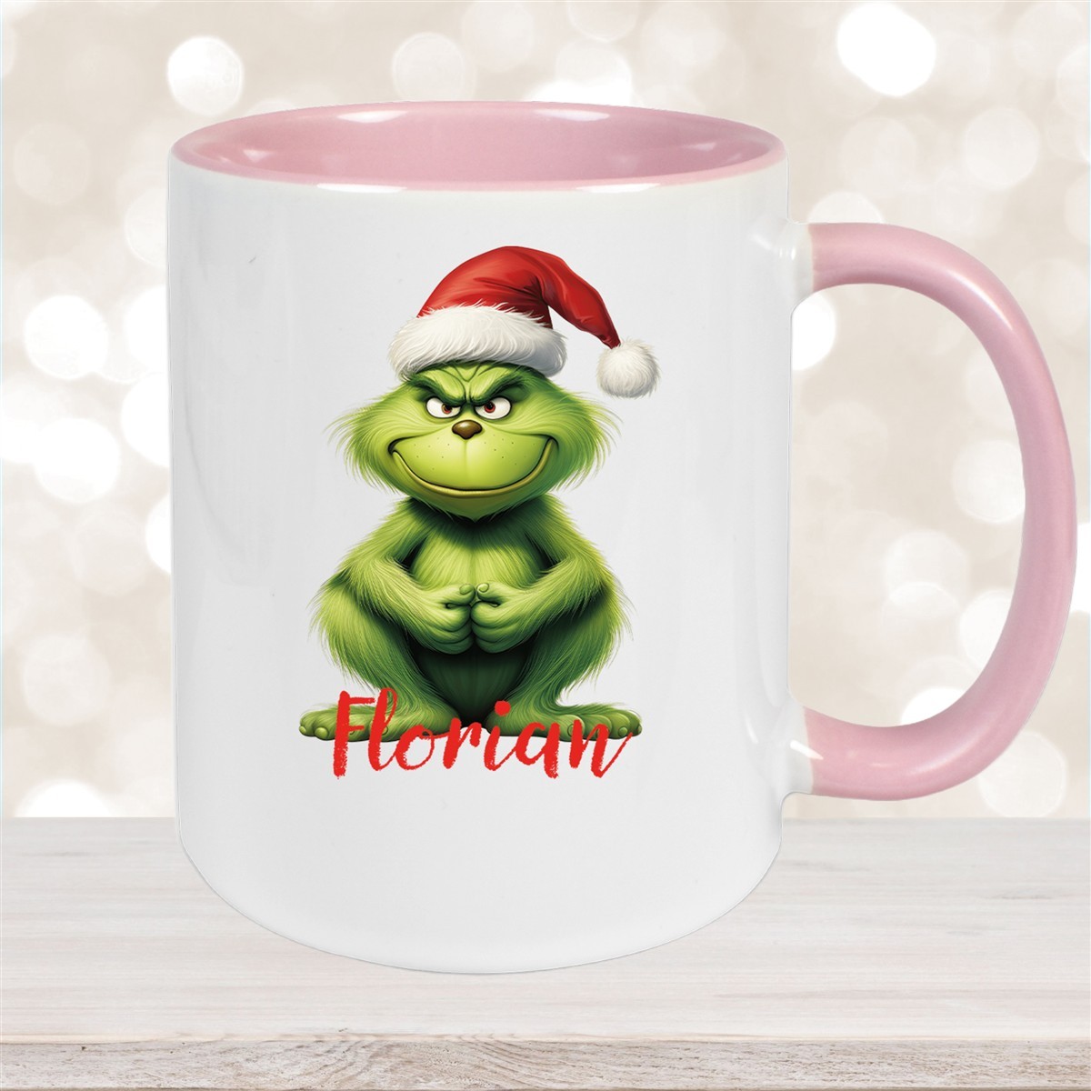 Tasse Wunschname Weihnachten Grinch #5 Keramik Kinderbecher versch. Farben