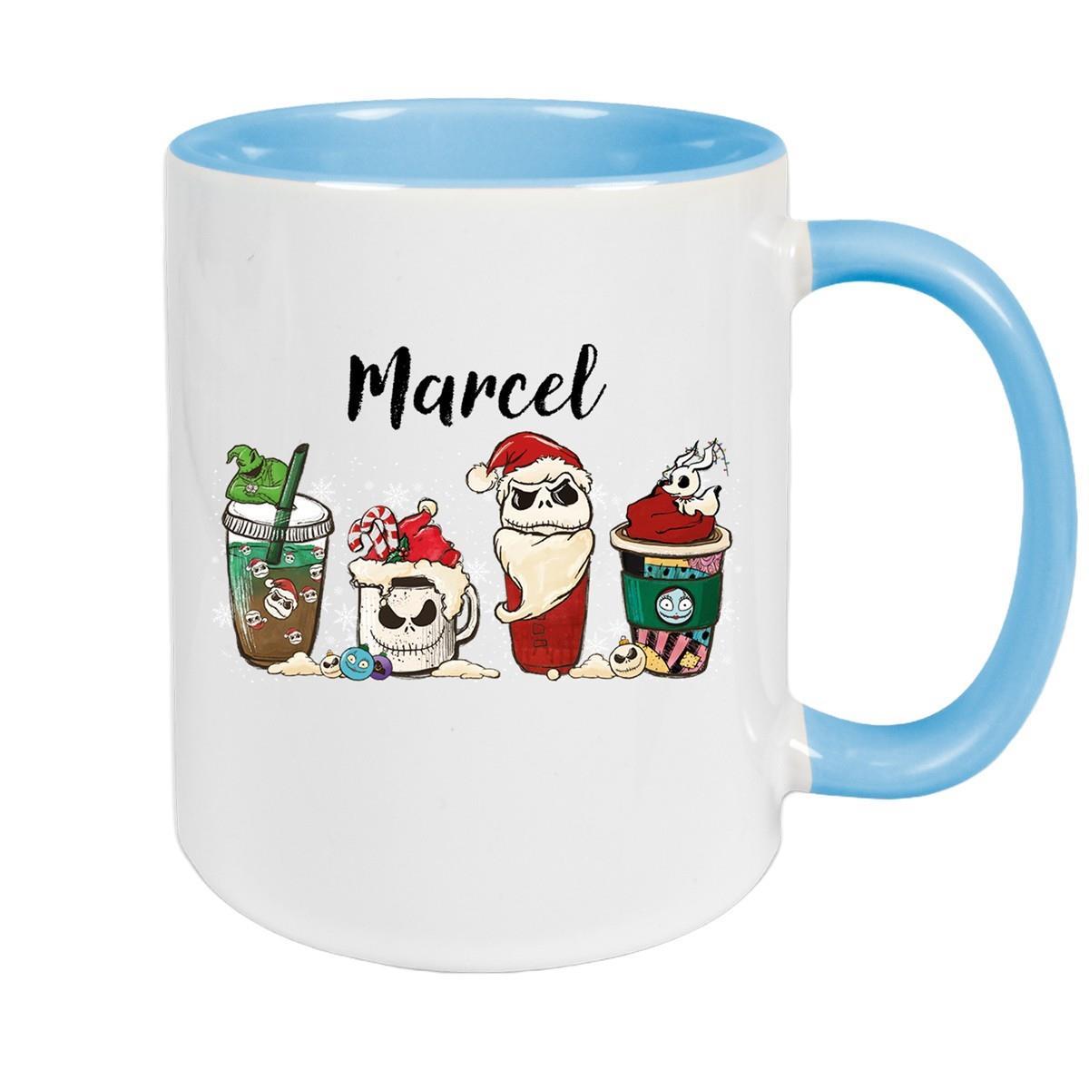 Tasse Wunschname Weihnachten Nightmare before Christmas 9 Keramik Becher versch. Farben