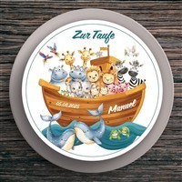 Tortenaufleger Taufe Arche-Noah #2 Name & Datum (20cm) Tortenaufleger Taufe Arche-Noah #2 Name & Datum (20cm)