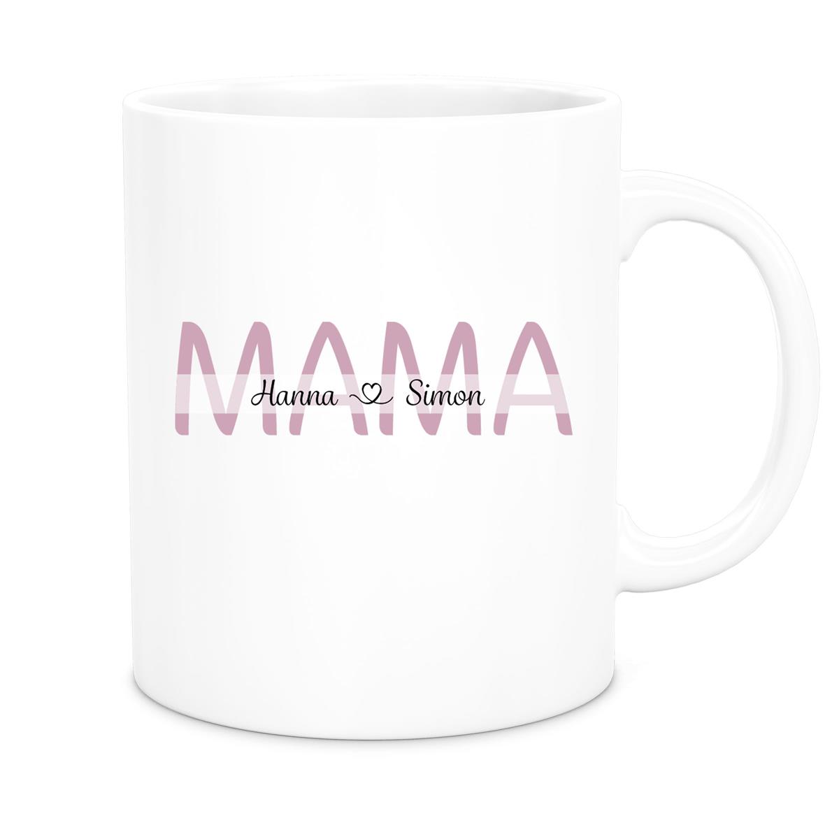 Tasse Muttertag 1 Wunschnamen Keramik Personalisiert versch. Farben