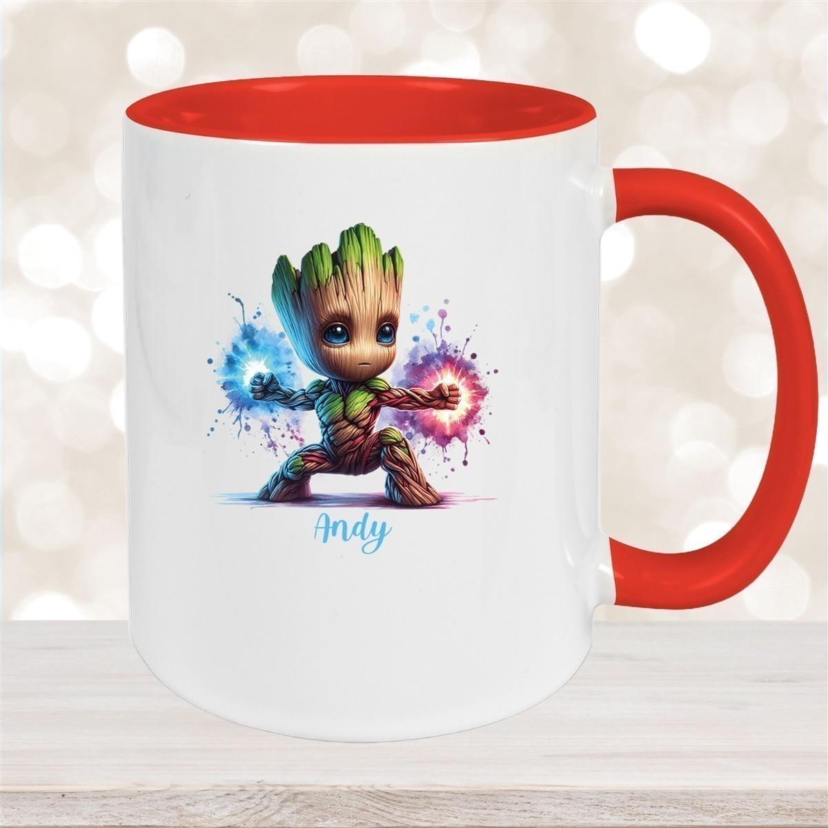 Tasse Wunschname Baby-Groot 8 Keramik Kinderbecher personalisiert versch. Farben