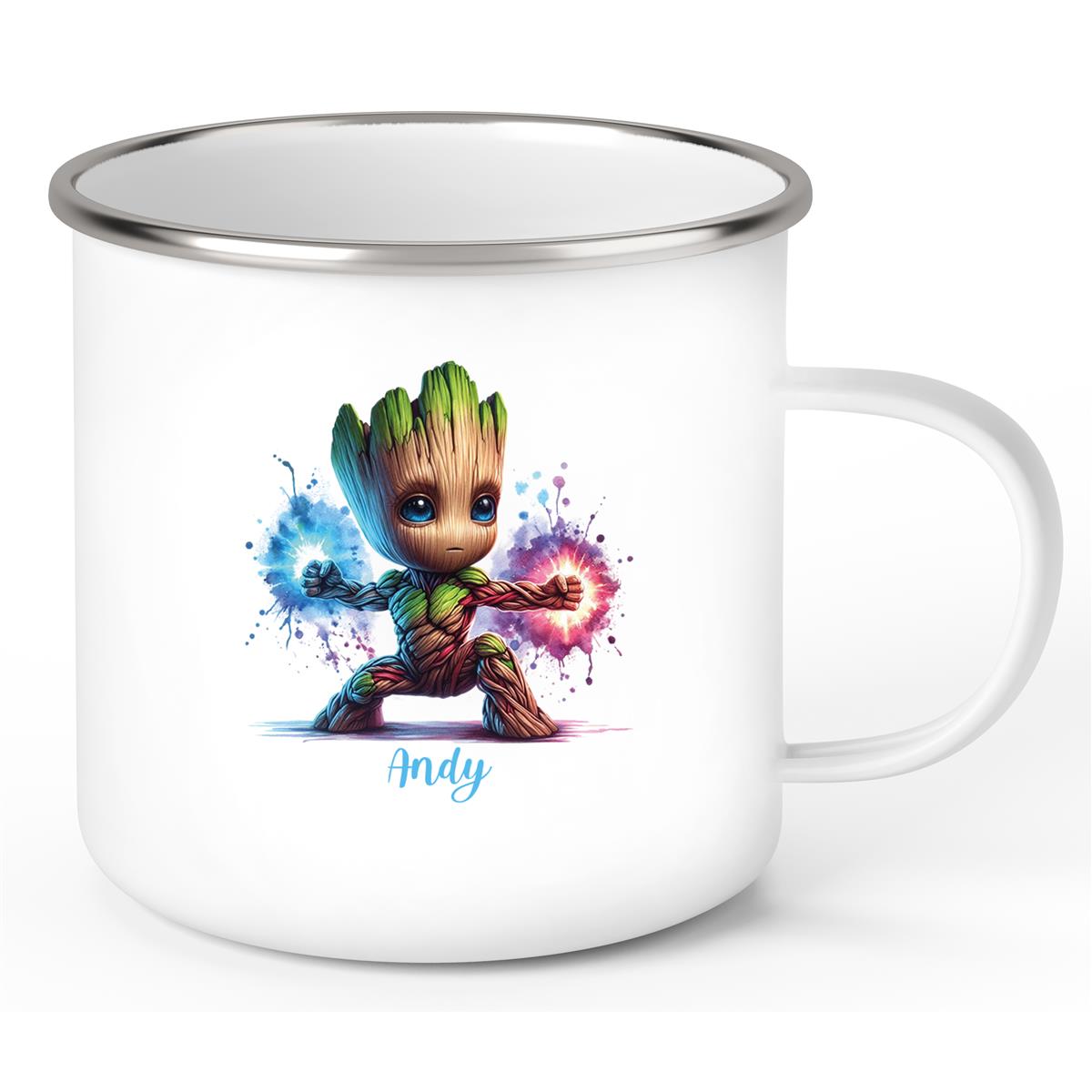 Tasse Wunschname Baby-Groot 8 Emaille Kinderbecher personalisiert