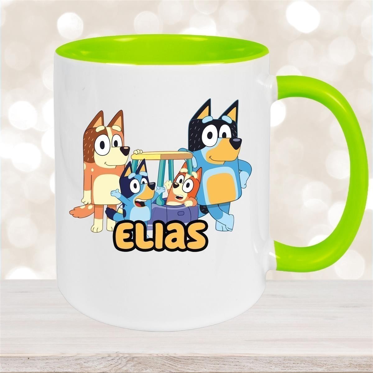 Tasse Bluey #2 Wunschname Keramik Kinderbecher personalisiert versch. Farben