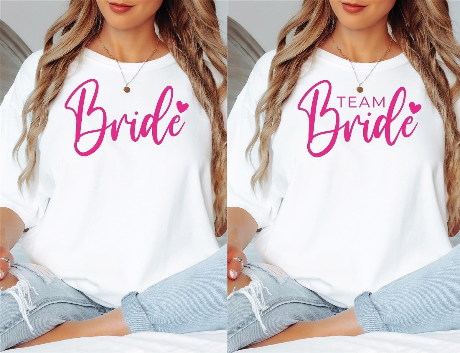 T-Shirt Bride & Team-Bride 01 – Damen-Shirt für den Junggesellinnenabschied